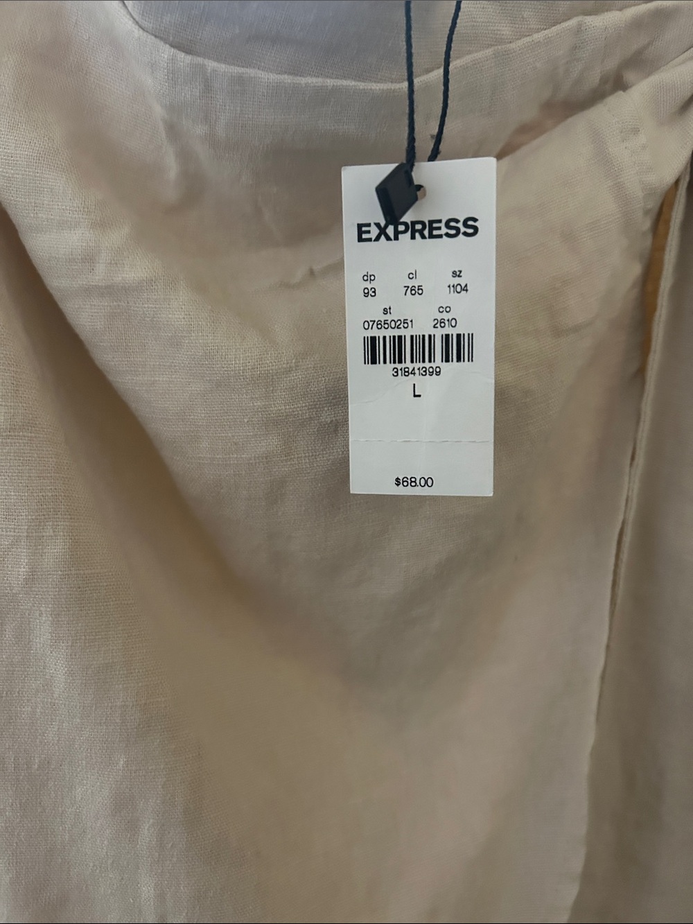 Express Cream Mini Skirt and matching Top - Picture 5 of 5
